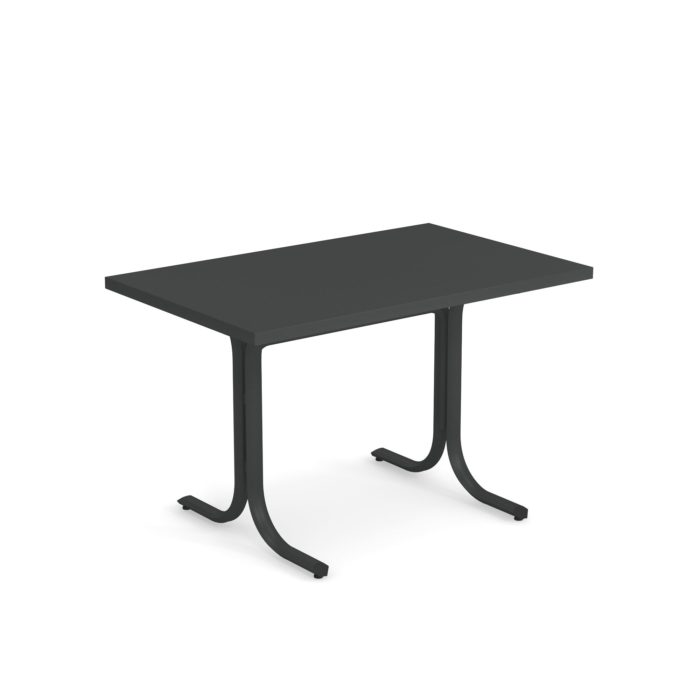 emu Tisch mit quadratischer Tischkante 80x120 Table System Antikeisen 